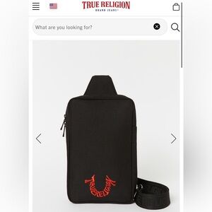 *Brand New* True Religion Embroidered Logo Sling Bag